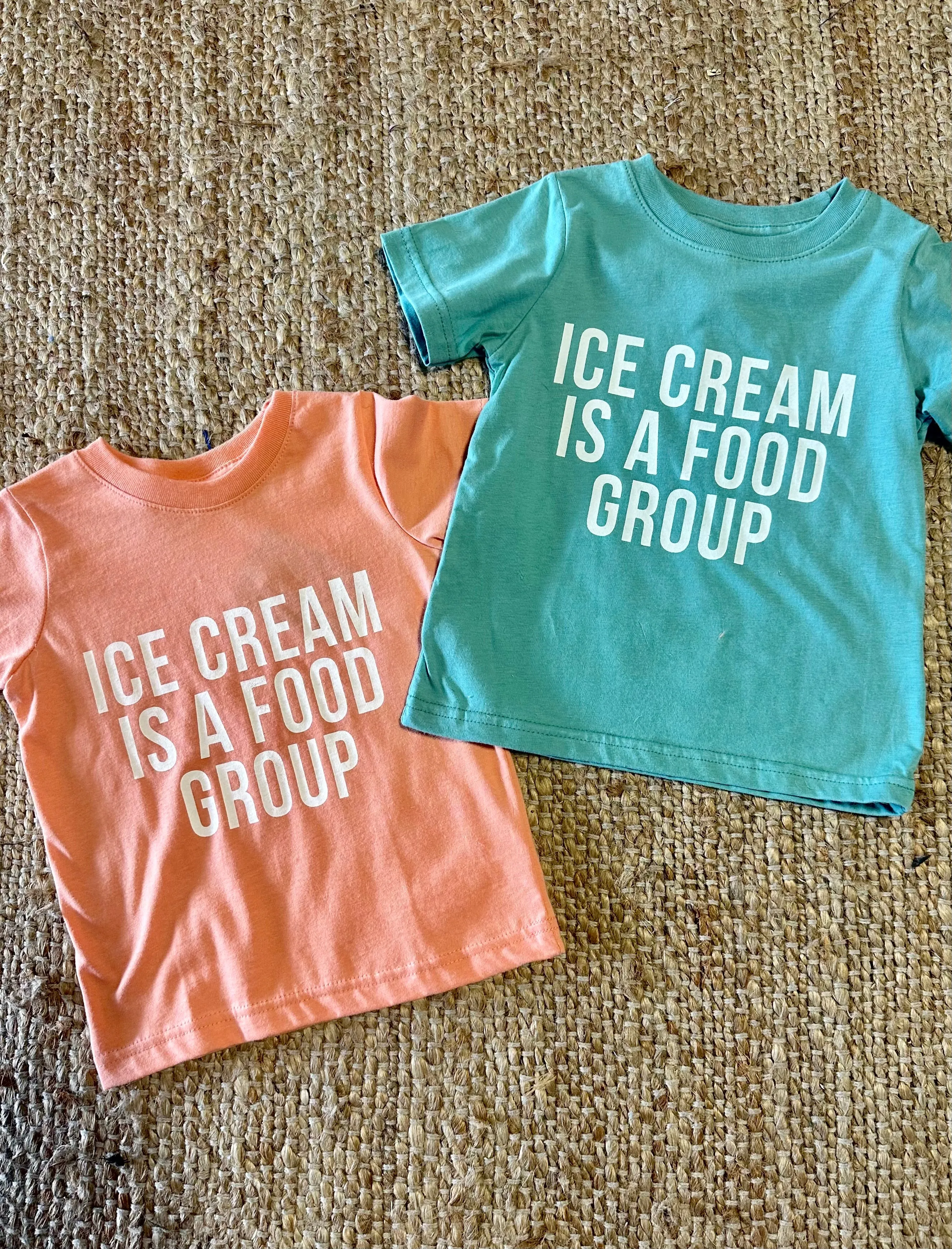 Kids Happy Ice Cream Food Group Tee