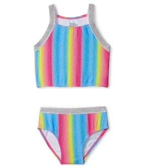 Colorful tankini set with jelly bean pattern for kids