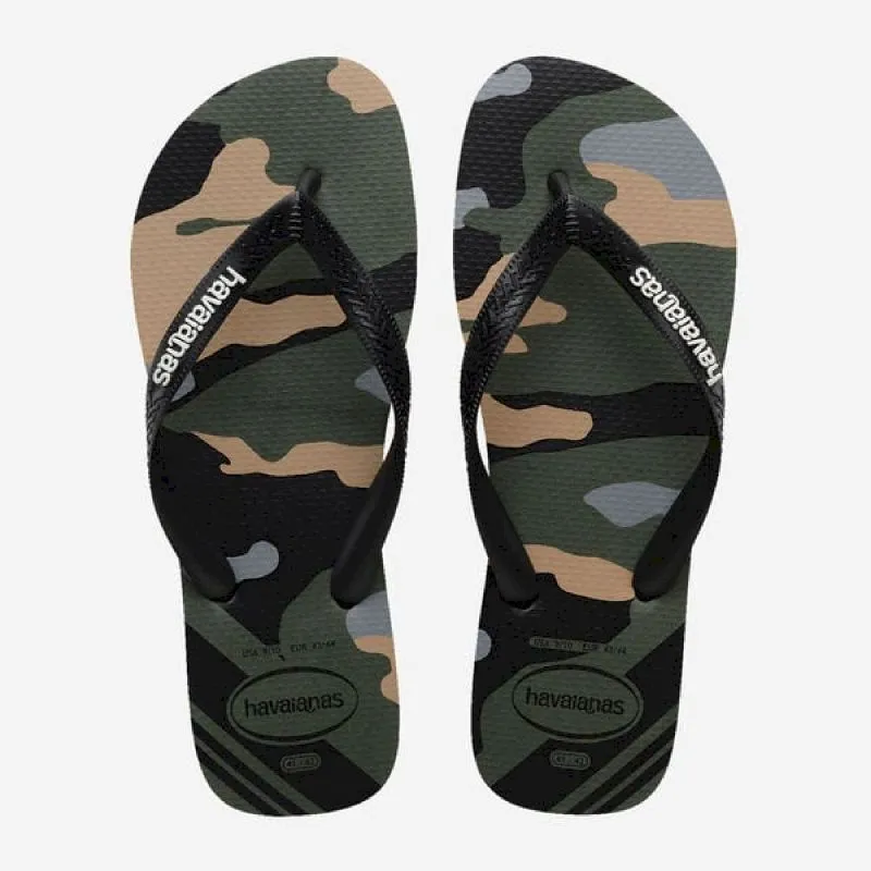 kids flip flops with camo print