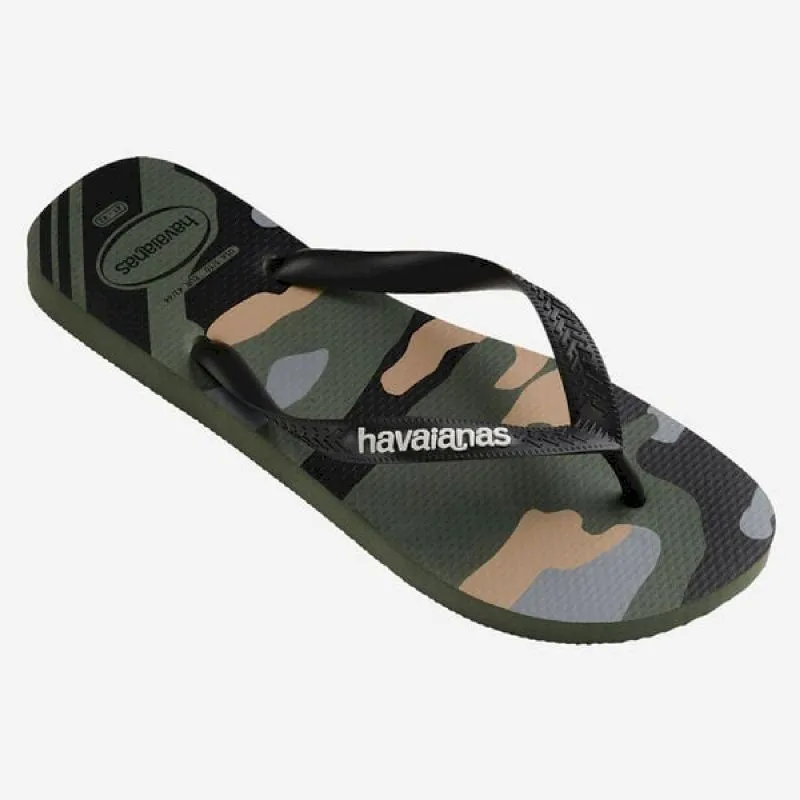 kids flip flops with camo print