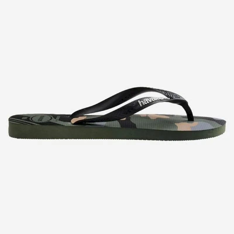 kids flip flops with camo print