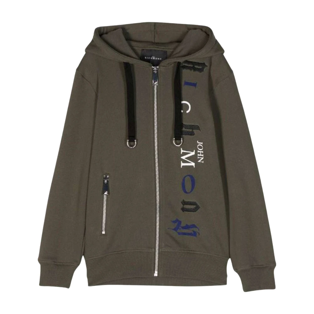 Hoodie with Vertical Contrast Logo