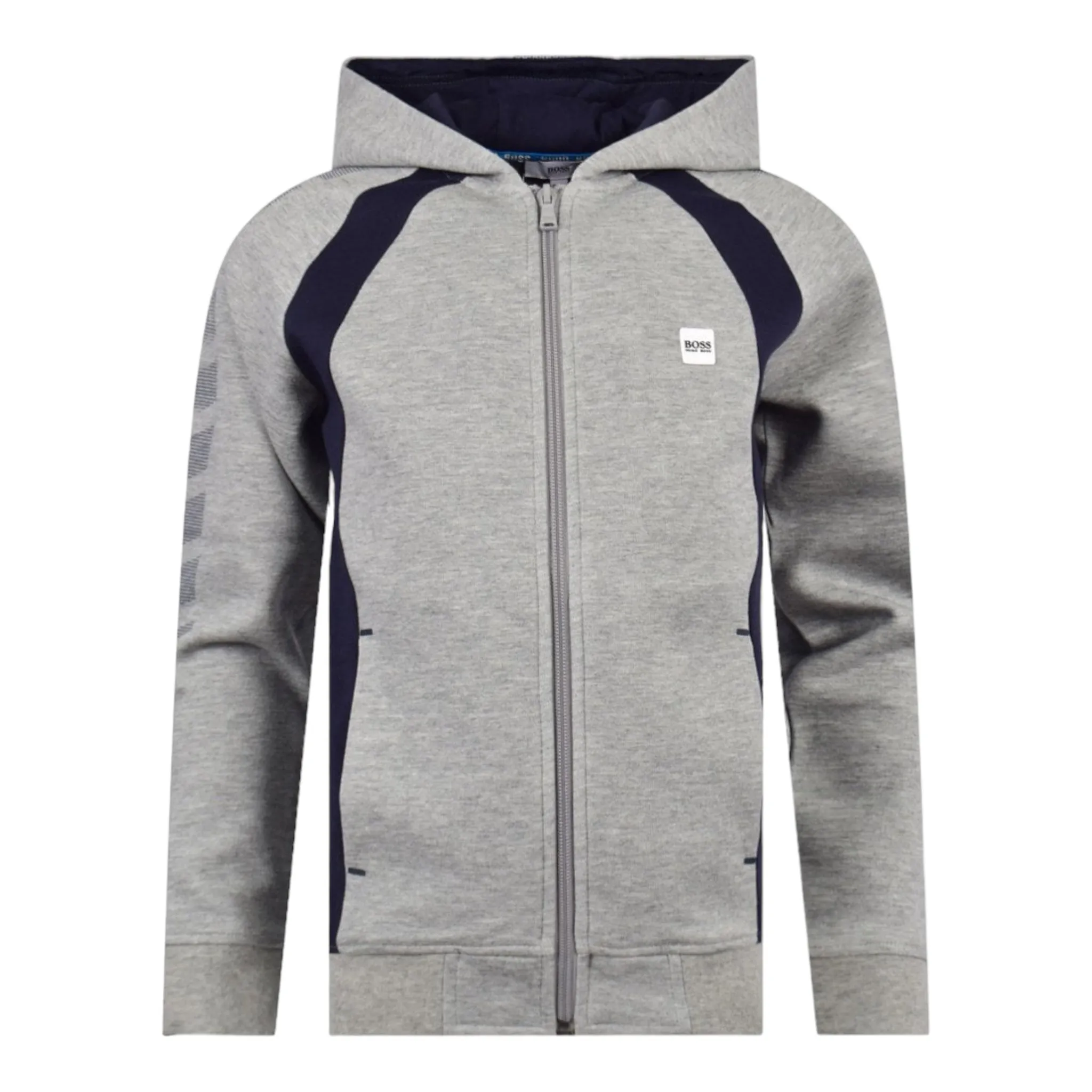 Hugo Boss Kids Full-Zip Up Dot Graphic Hoodie Sweatshirt