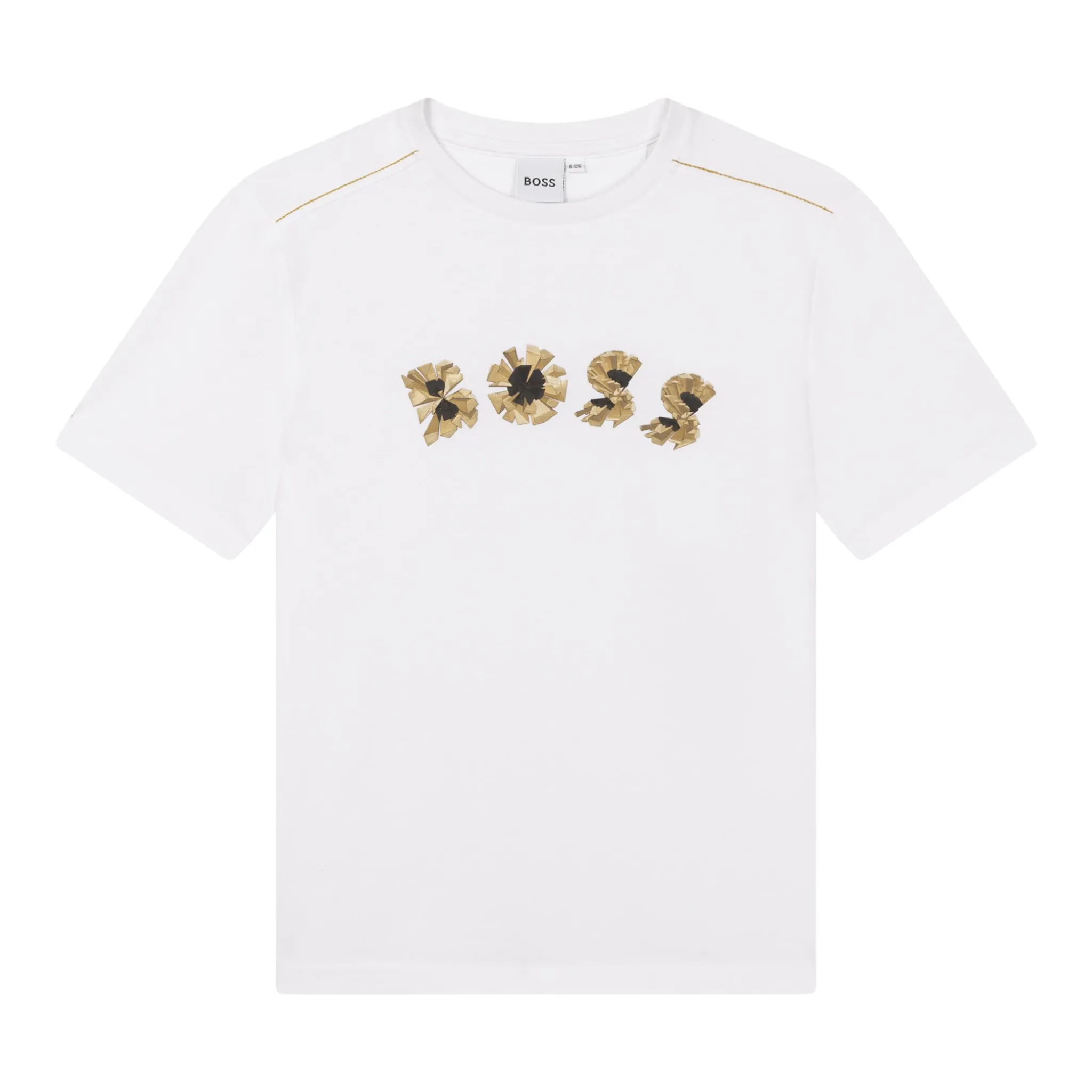 Hugo Boss Kids Gold Bar Graphic Logo T-Shirt