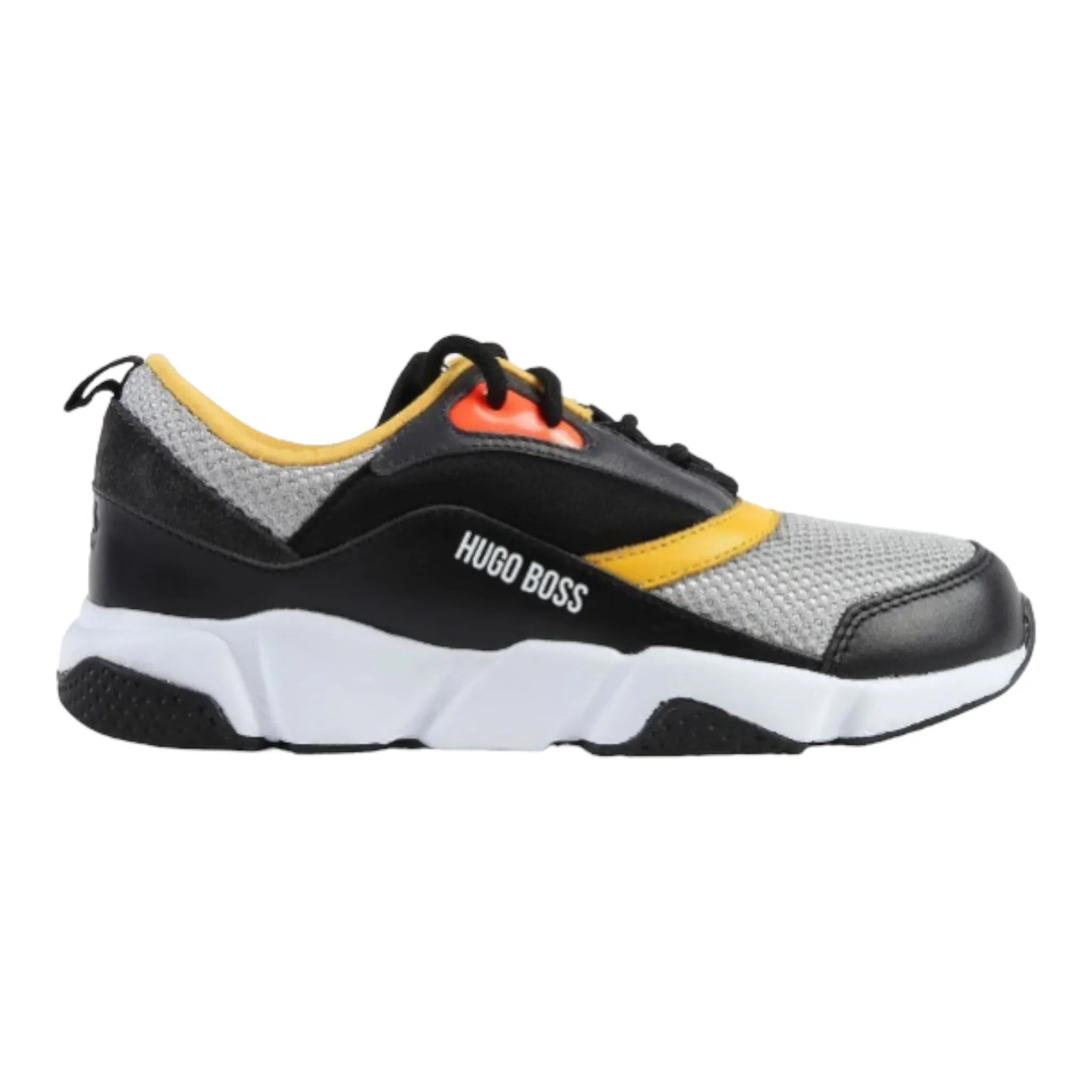 Hugo Boss Kids Leather Mesh Sneakers