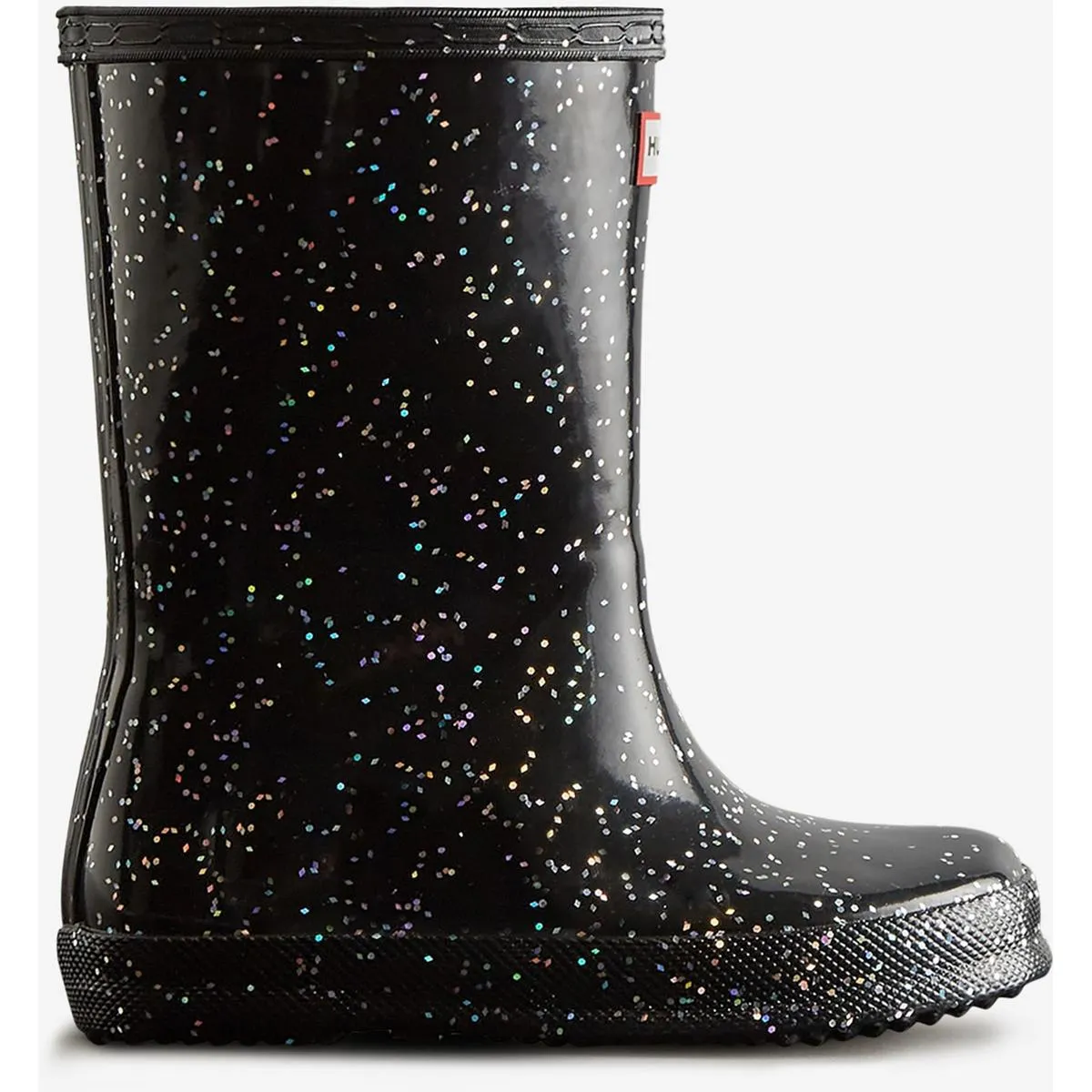 Hunter Kids First Giant Glitter Wellington Black