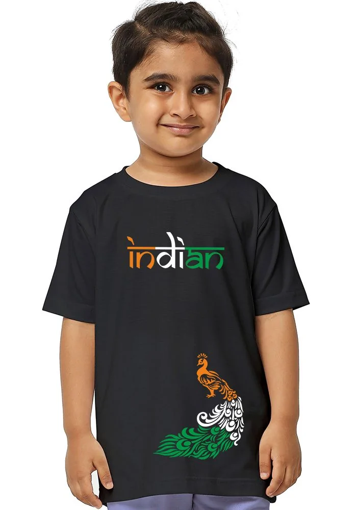 Indian Peacock Kids T-Shirt