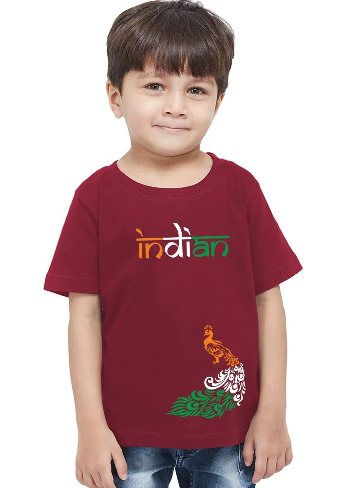 Indian Peacock Kids T-Shirt