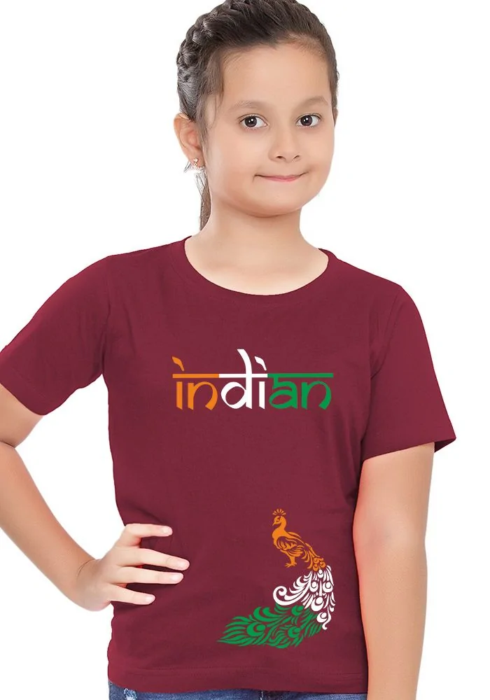 Indian Peacock Kids T-Shirt