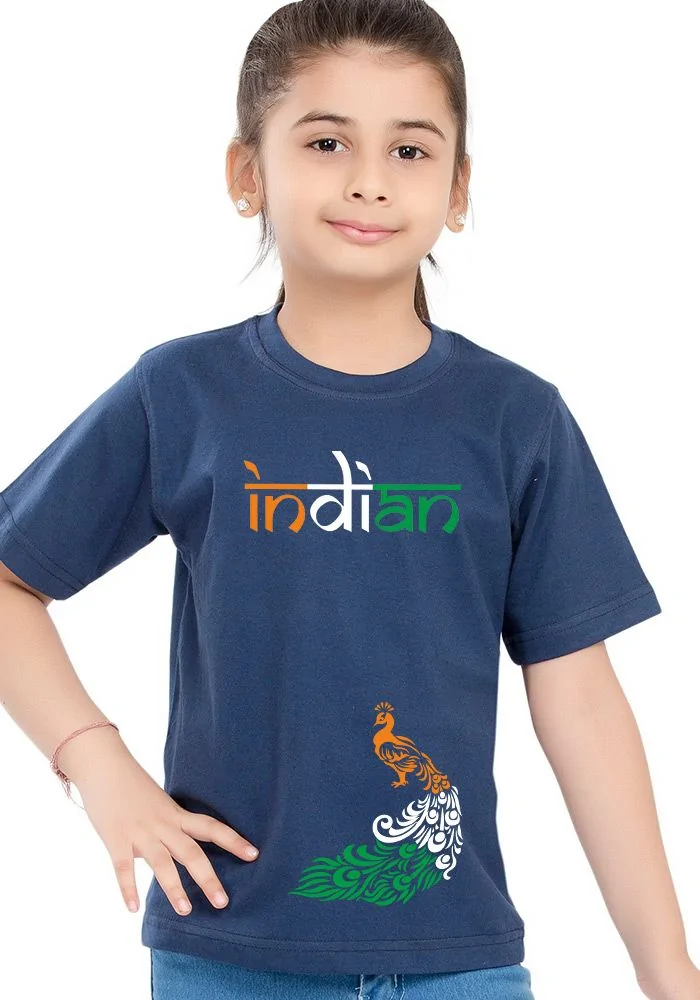 Indian Peacock Kids T-Shirt