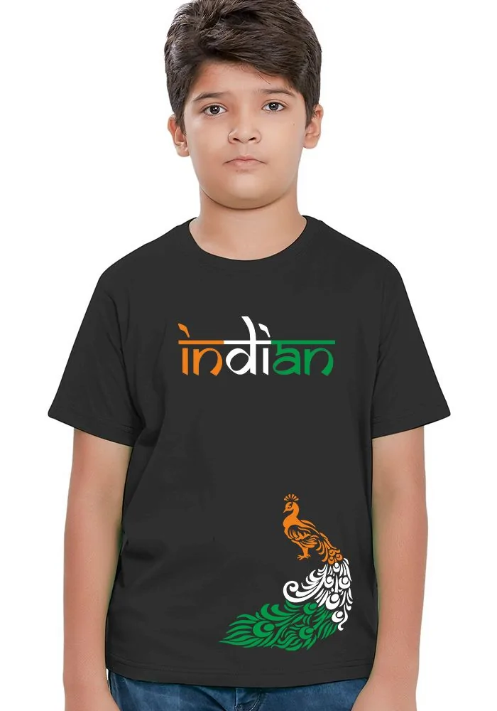 Indian Peacock Sr Kids T-Shirt