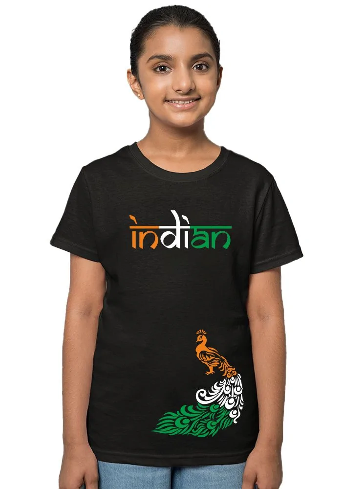 Indian Peacock Sr Kids T-Shirt