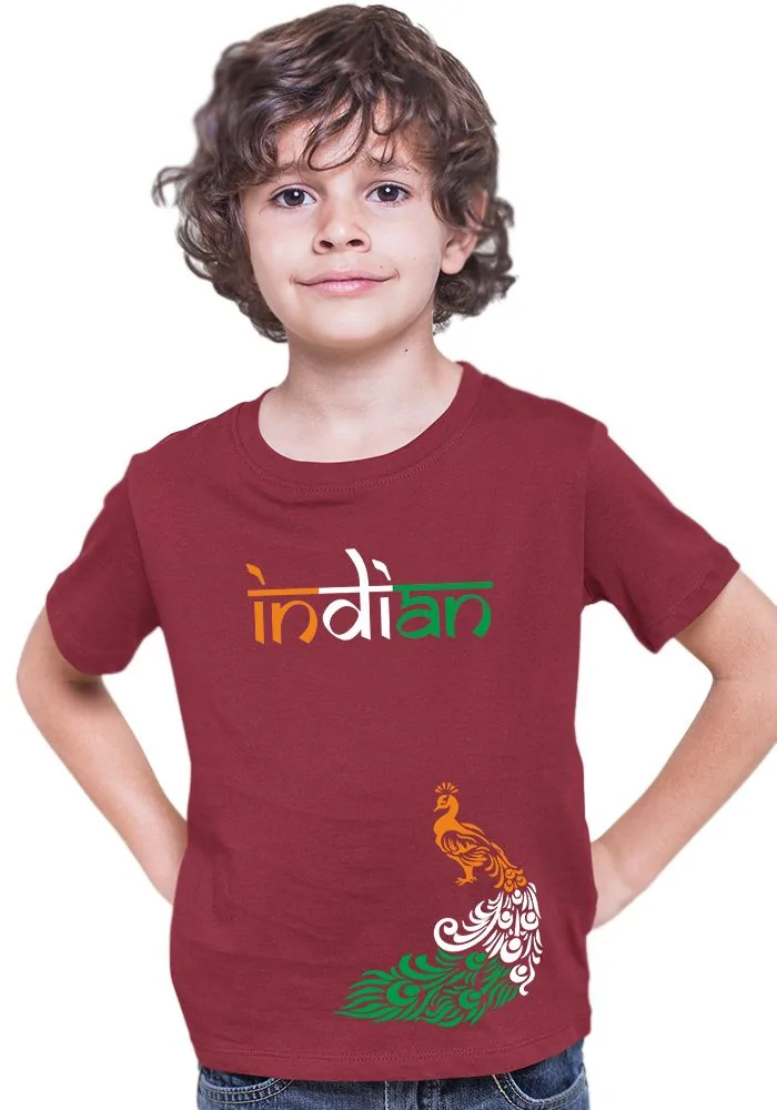 Indian Peacock Sr Kids T-Shirt