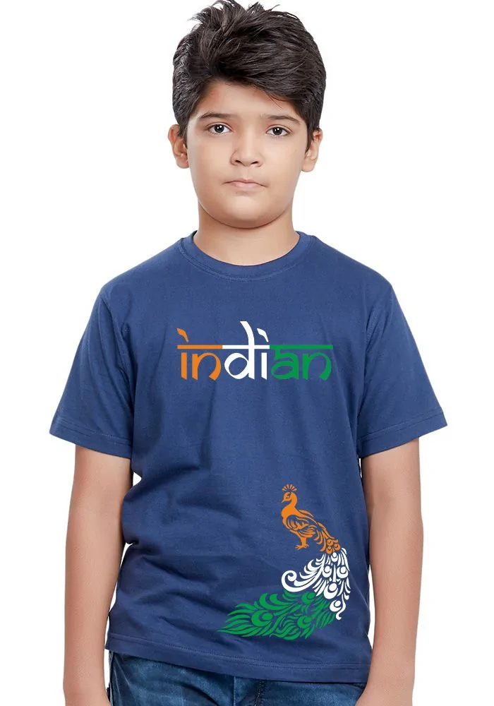 Indian Peacock Sr Kids T-Shirt