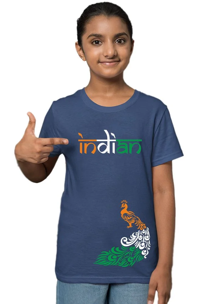 Indian Peacock Sr Kids T-Shirt