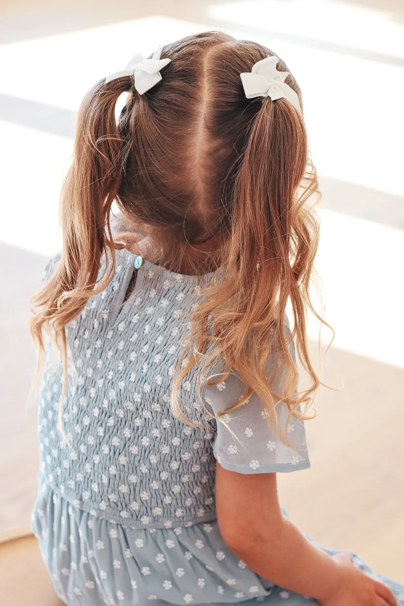 Kids Blue Isla Dot Dress