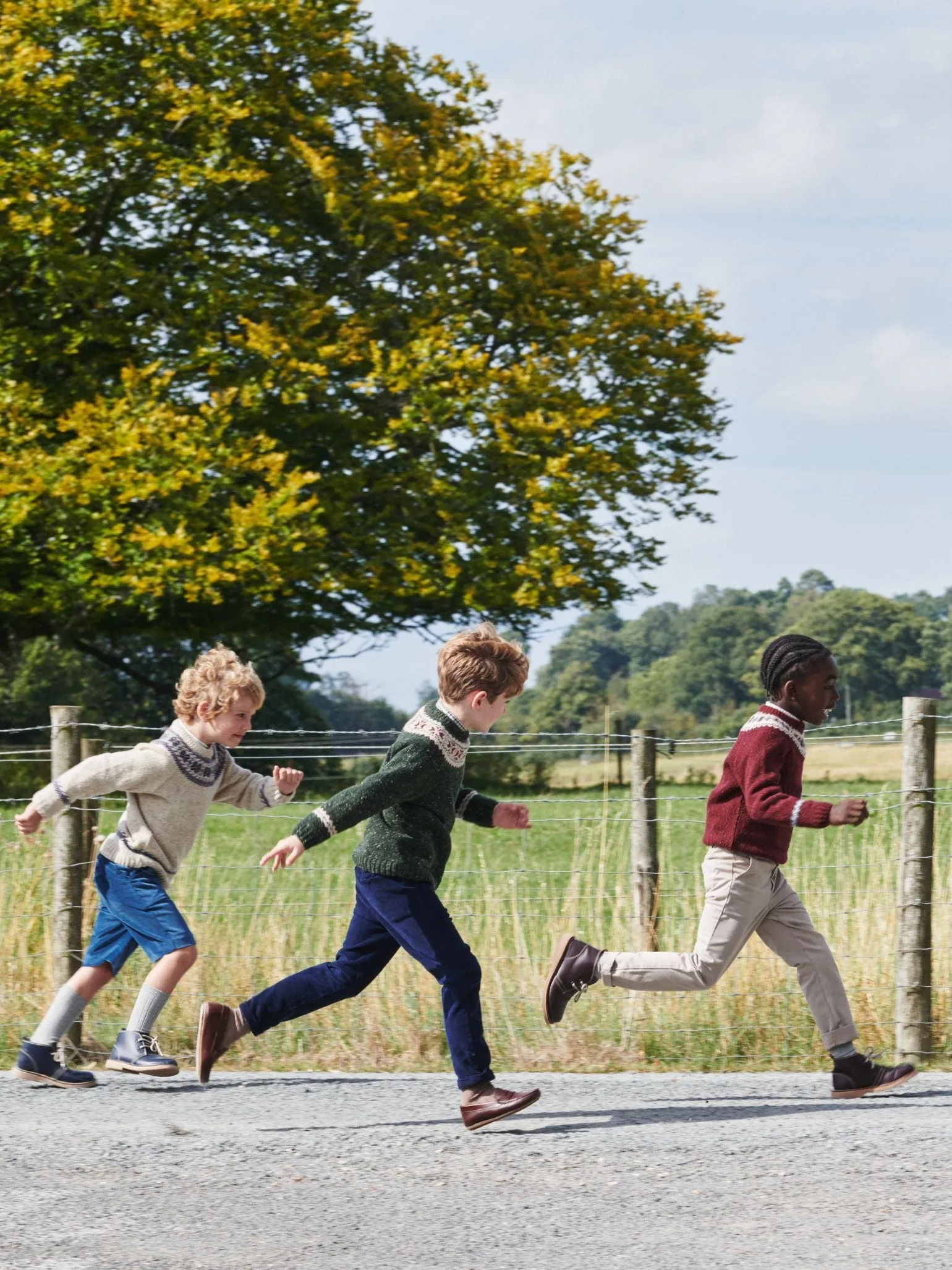 Ivory Merino Fair Isle Kids Jumper