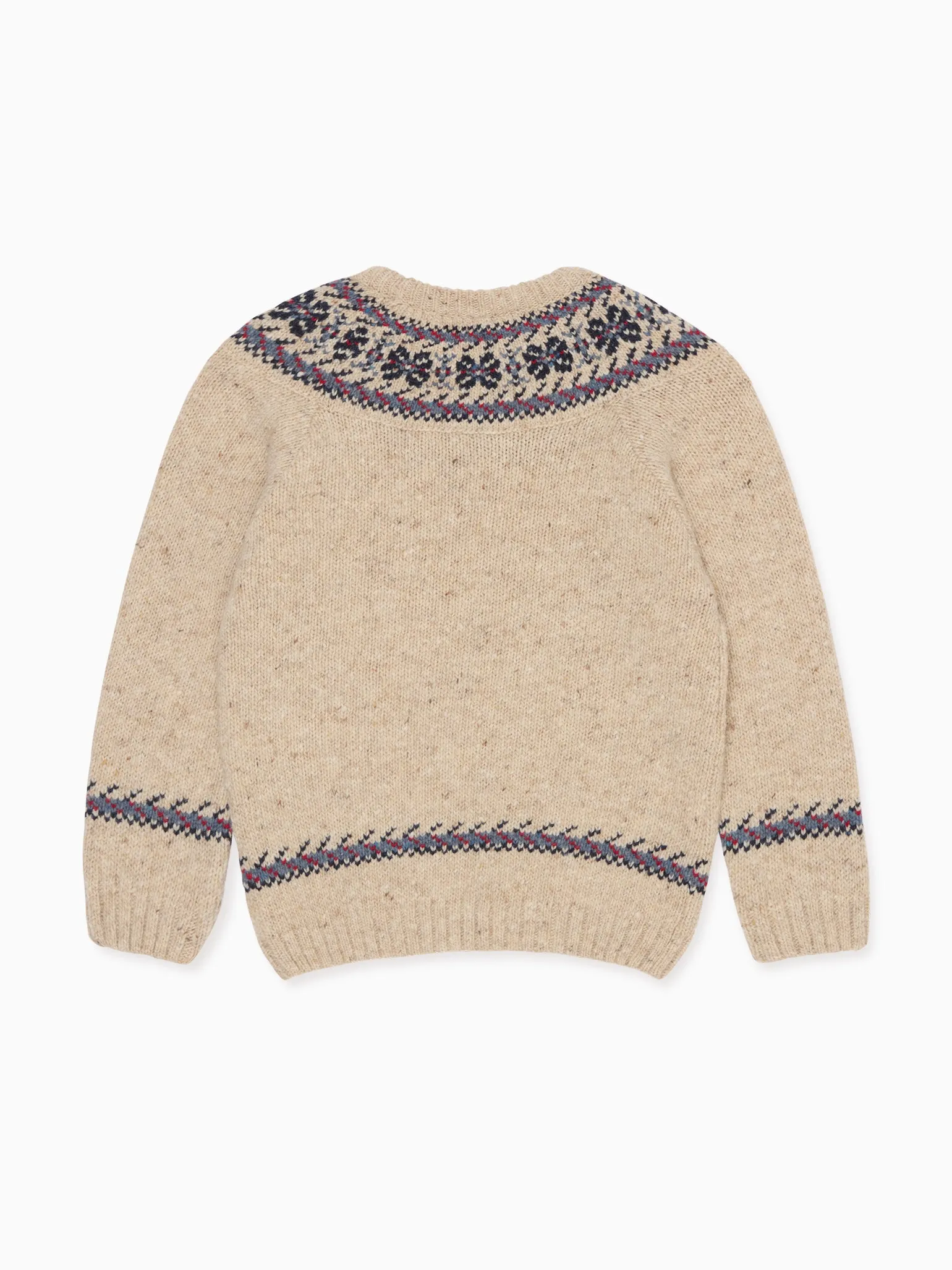 Ivory Merino Fair Isle Kids Jumper