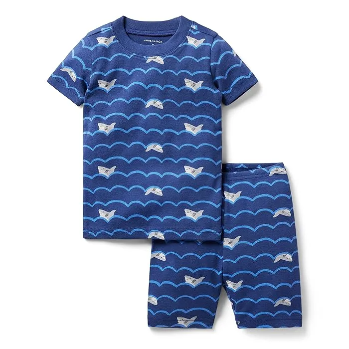 Janie and Jack Shark Short Tight Fit Sleepwear (Toddler/Little Kids/Big Kids)