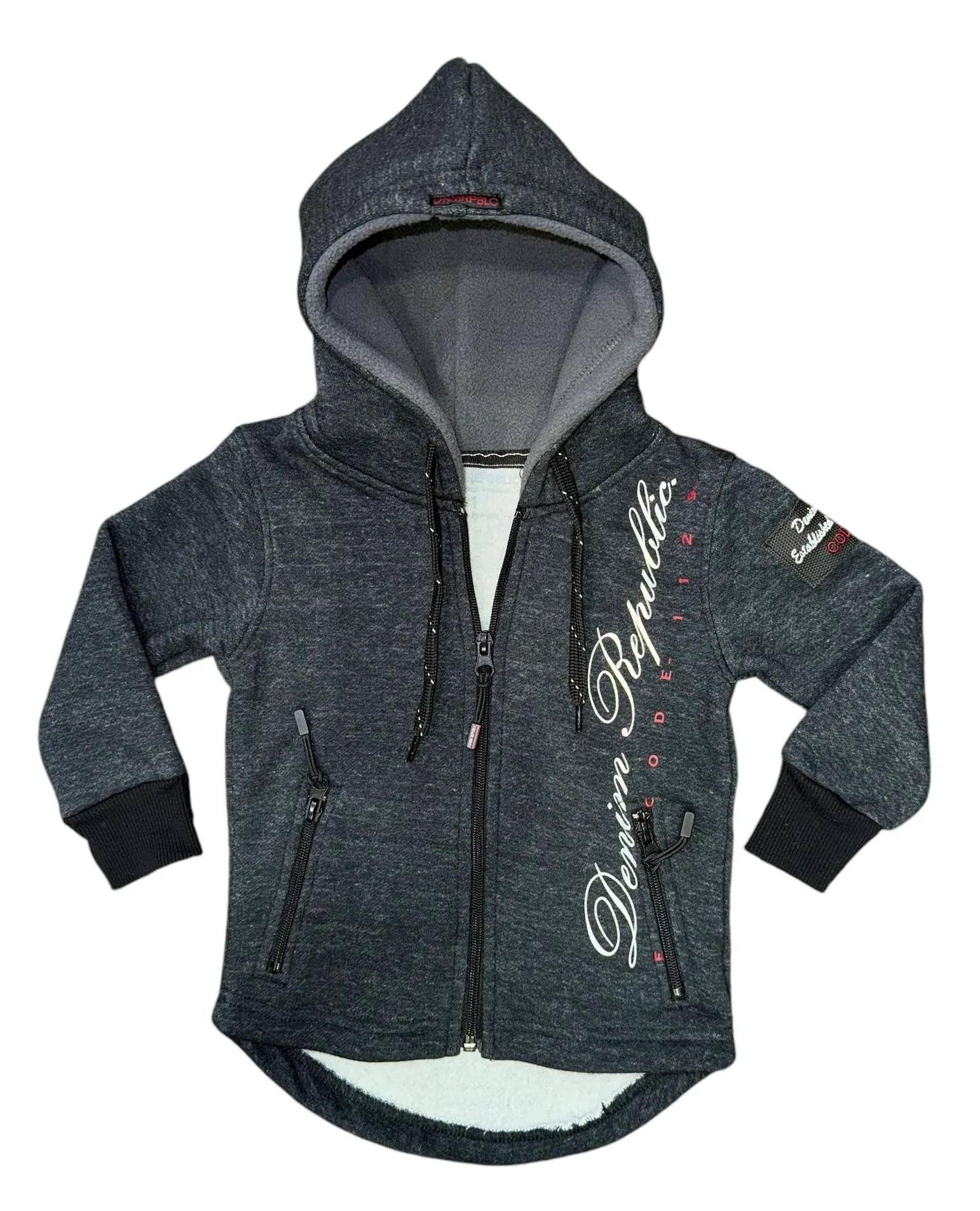 JAY-4 Kids Zip Hoodie Dark GREY