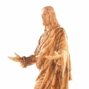 Religious Wooden Sculpture of Jesus Blessing