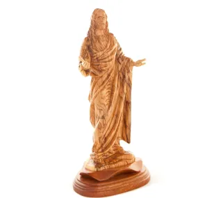 Religious Wooden Sculpture of Jesus Blessing