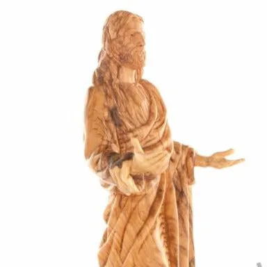 Religious Wooden Sculpture of Jesus Blessing