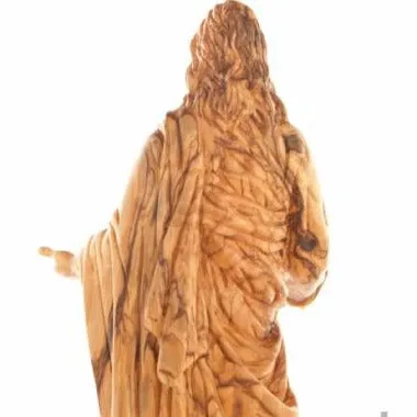 Religious Wooden Sculpture of Jesus Blessing