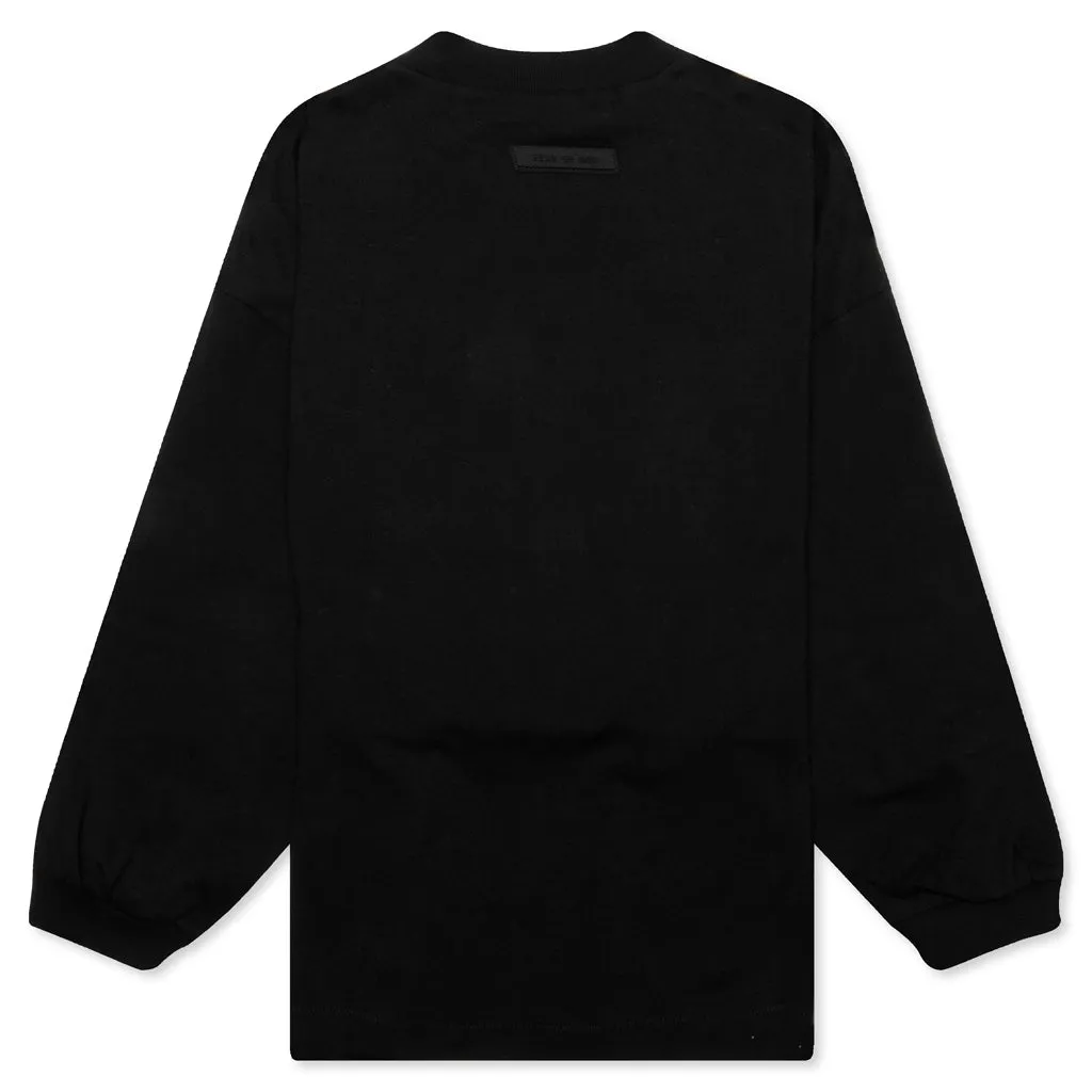 Jet Black Long Sleeve Tee for Kids