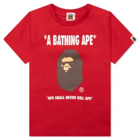 Red Ape Head T-Shirt for Kids