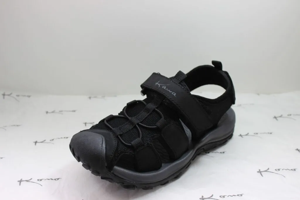 KAWA KIDS LEATHER SANDAL - BLACK