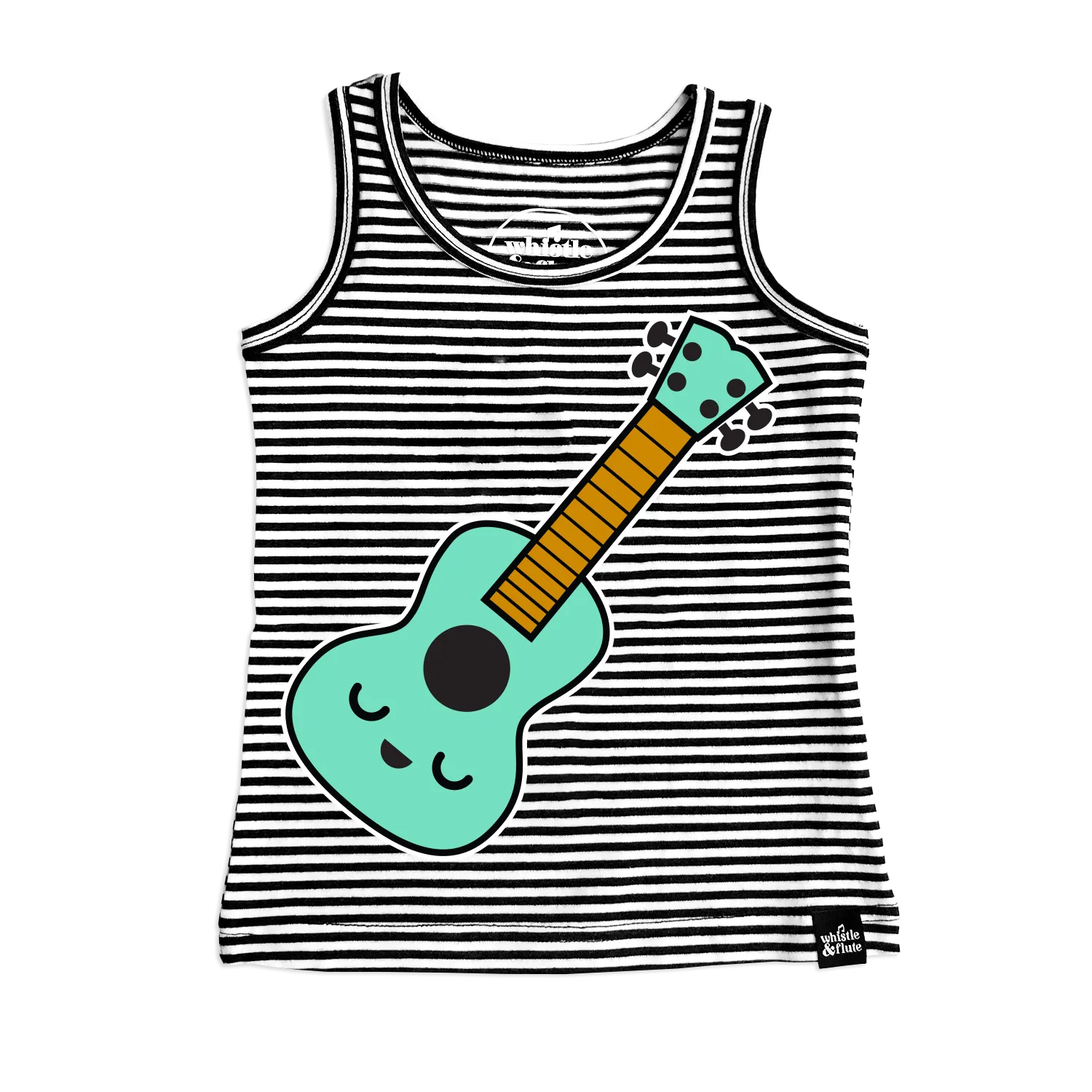 Kawaii Ukulele Striped Tank Top by Whistle & Flute