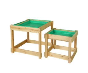 Keezi Kids Sandpit Wooden Sandbox Sand Pit Water Table Outdoor Toys 101cm