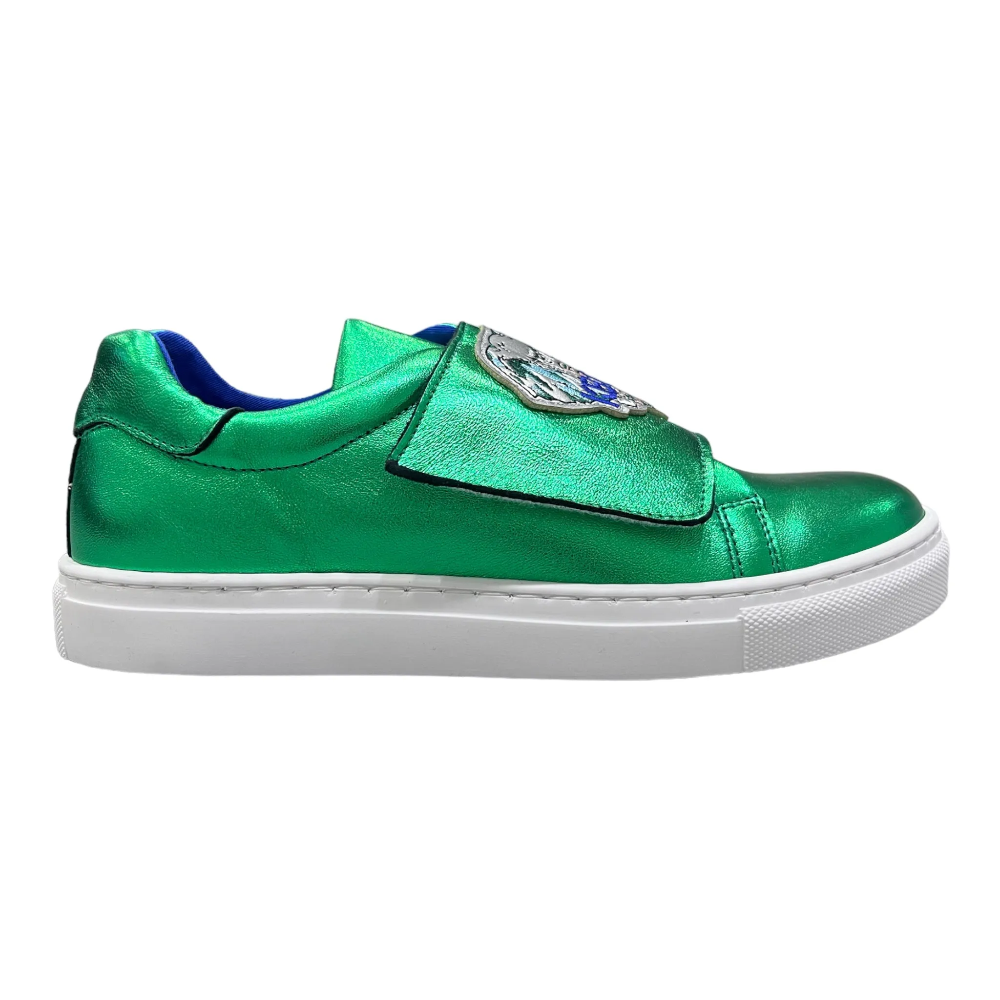 Kenzo Kids Metallic Leather Sneakers