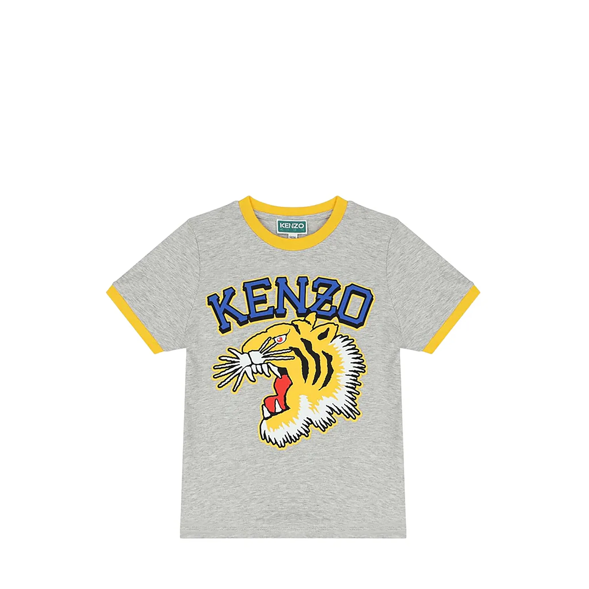 Kenzo Kids Varsity Tiger Ringer Collar Short Sleeve T-Shirt