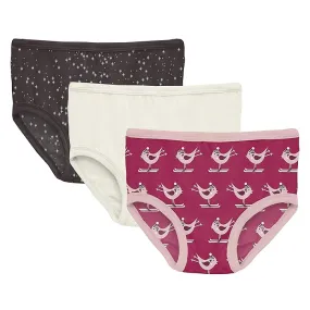 Kickee Pants Children's Printed Underwear Set 3-Pack for Younger/Older Kids