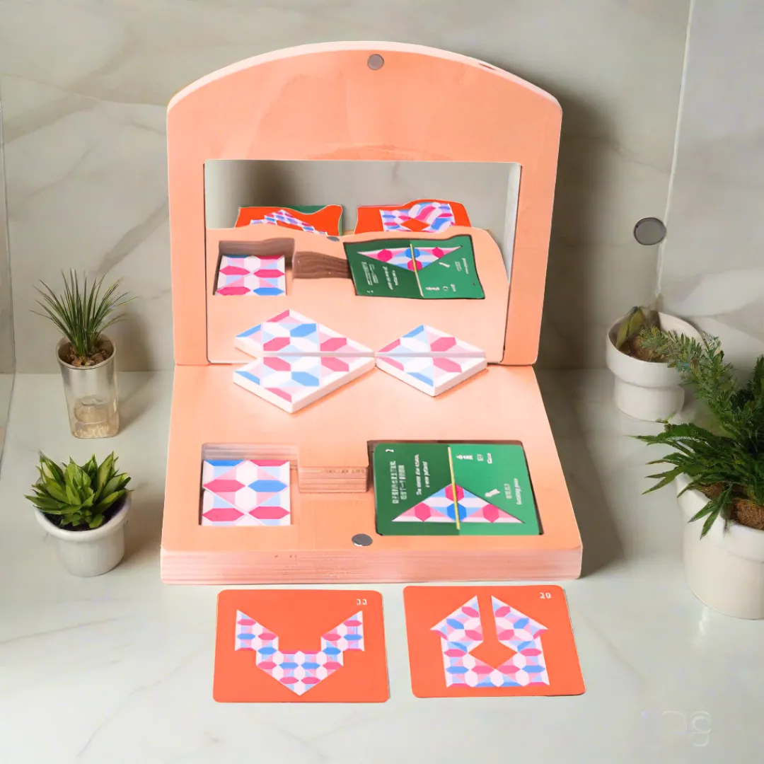 Wooden Mirror Puzzle - Ideal for Kids Aged 3 and Up