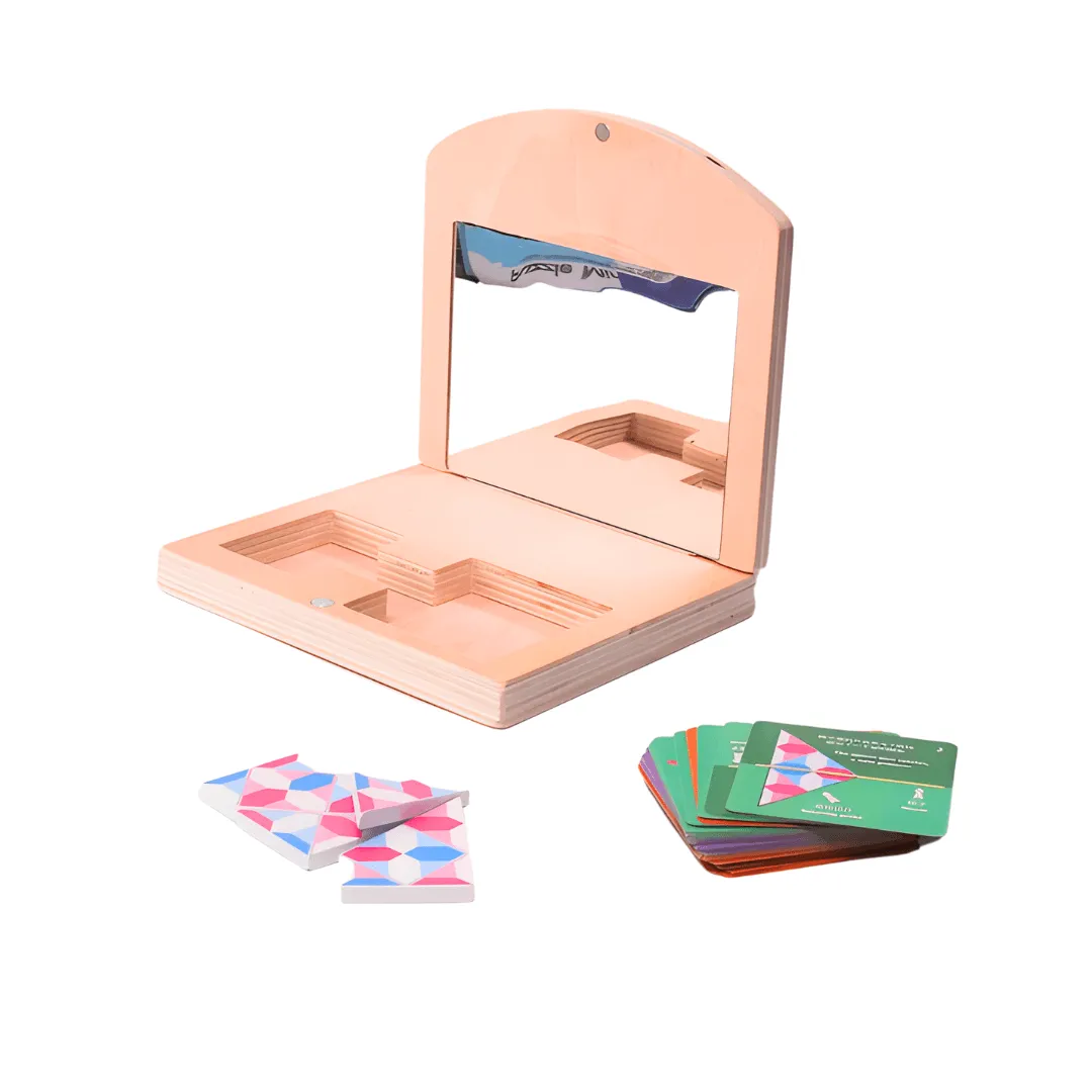 Wooden Mirror Puzzle - Ideal for Kids Aged 3 and Up