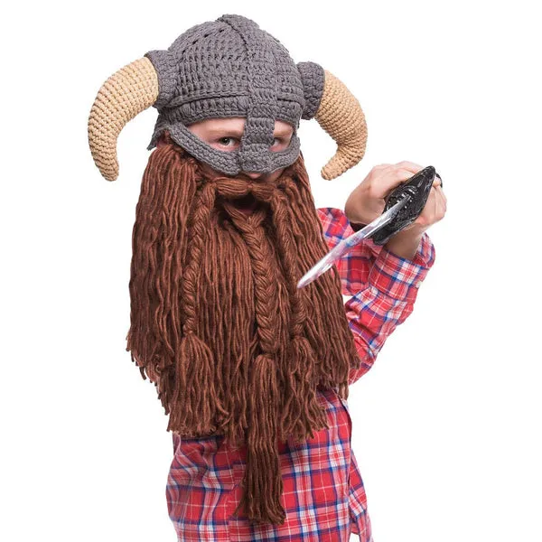 Kids Battle Viking Bearded Hat