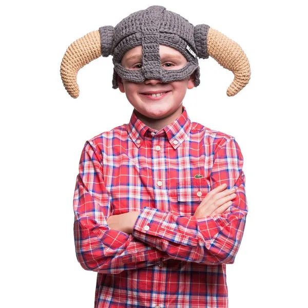 Kids Battle Viking Bearded Hat