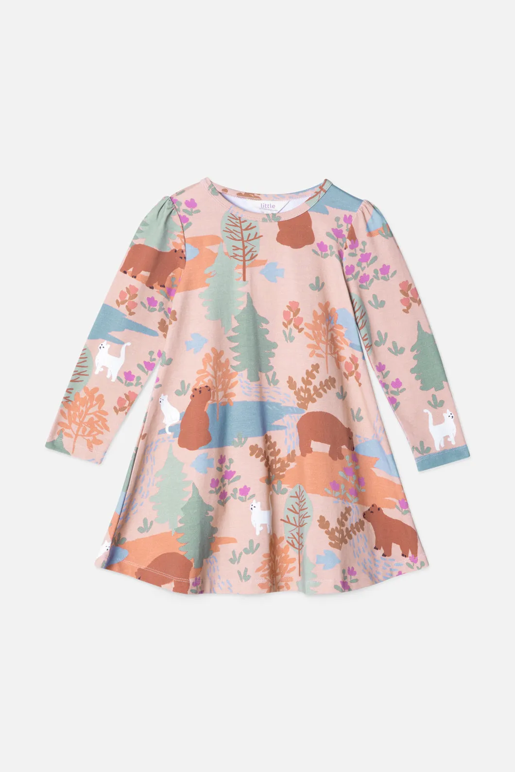 Woodland Bear Children's Jersey Dress