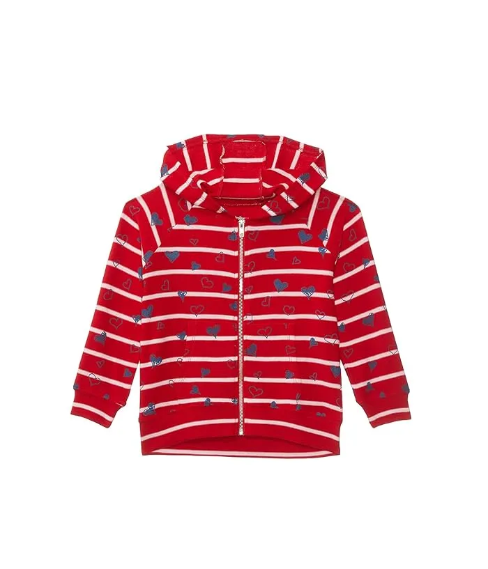 Kids Chaser Heart Stripe Zip-Up Hoodie