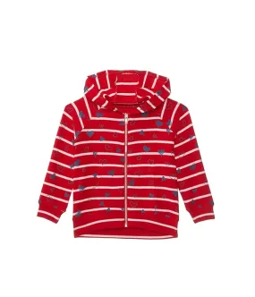 Kids Chaser Heart Stripe Zip-Up Hoodie