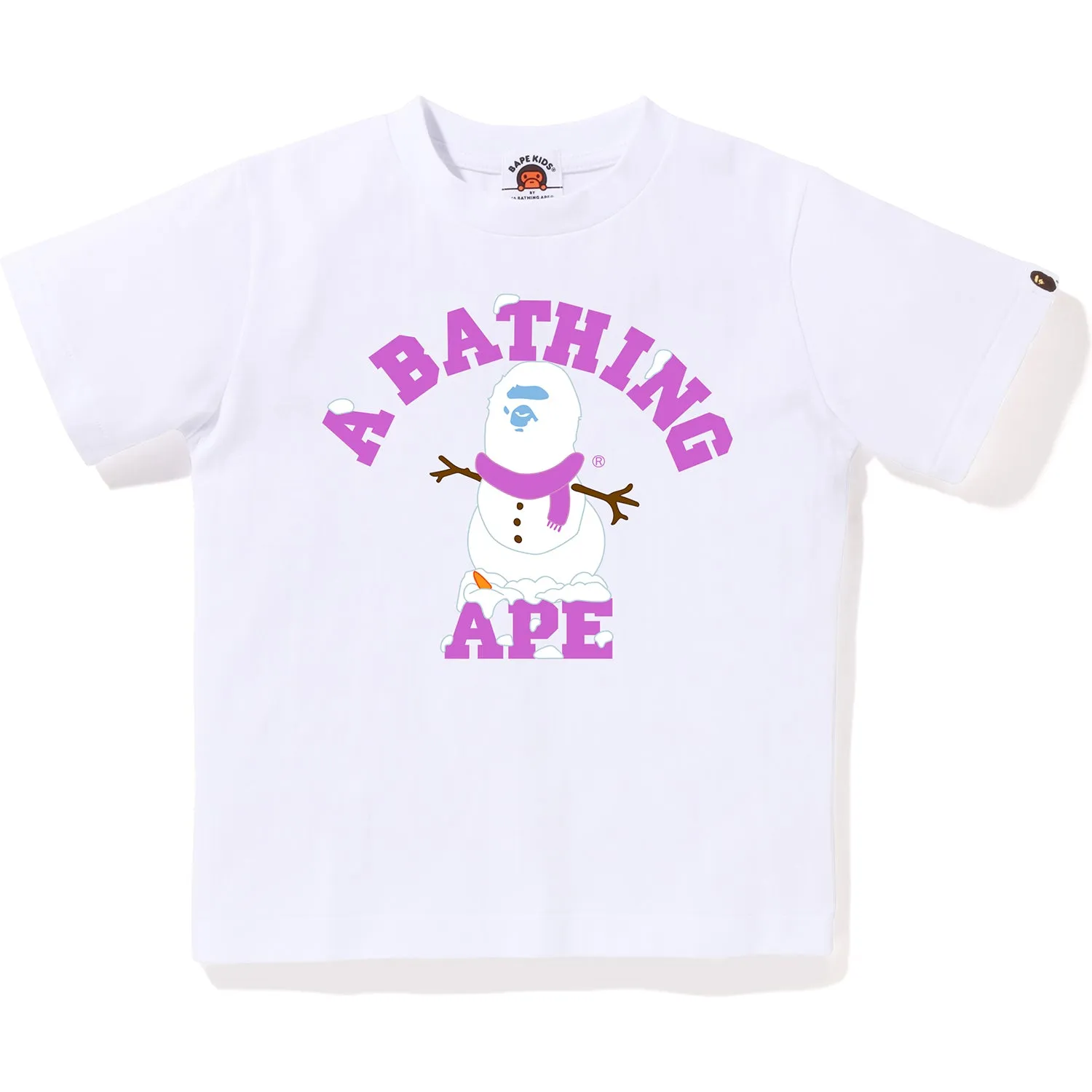 Kids Ape Snowman College Tee