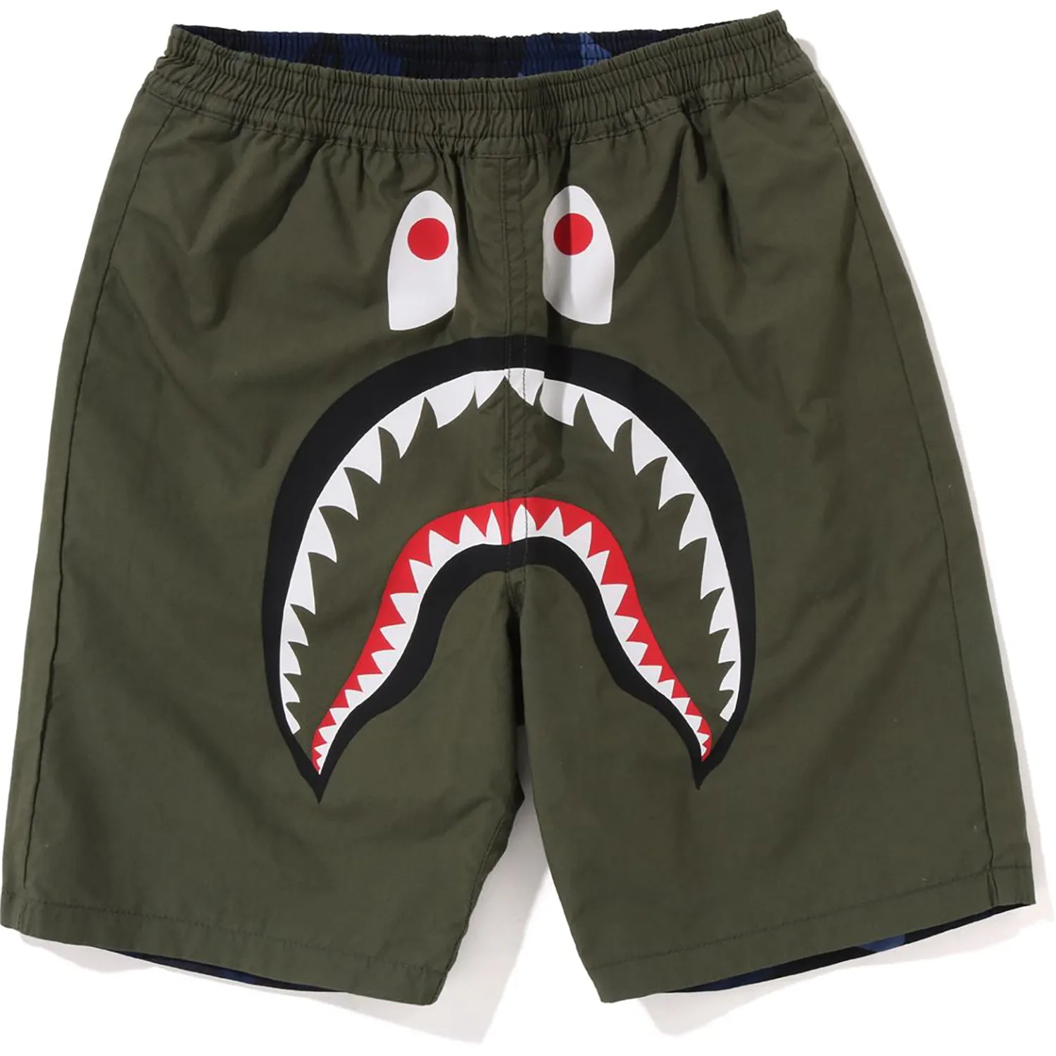 Kids Color Camo Shark Reversible Shorts