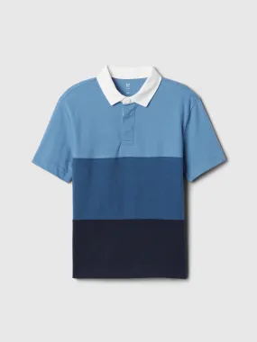 Kids Colorblock Rugby Polo Shirt