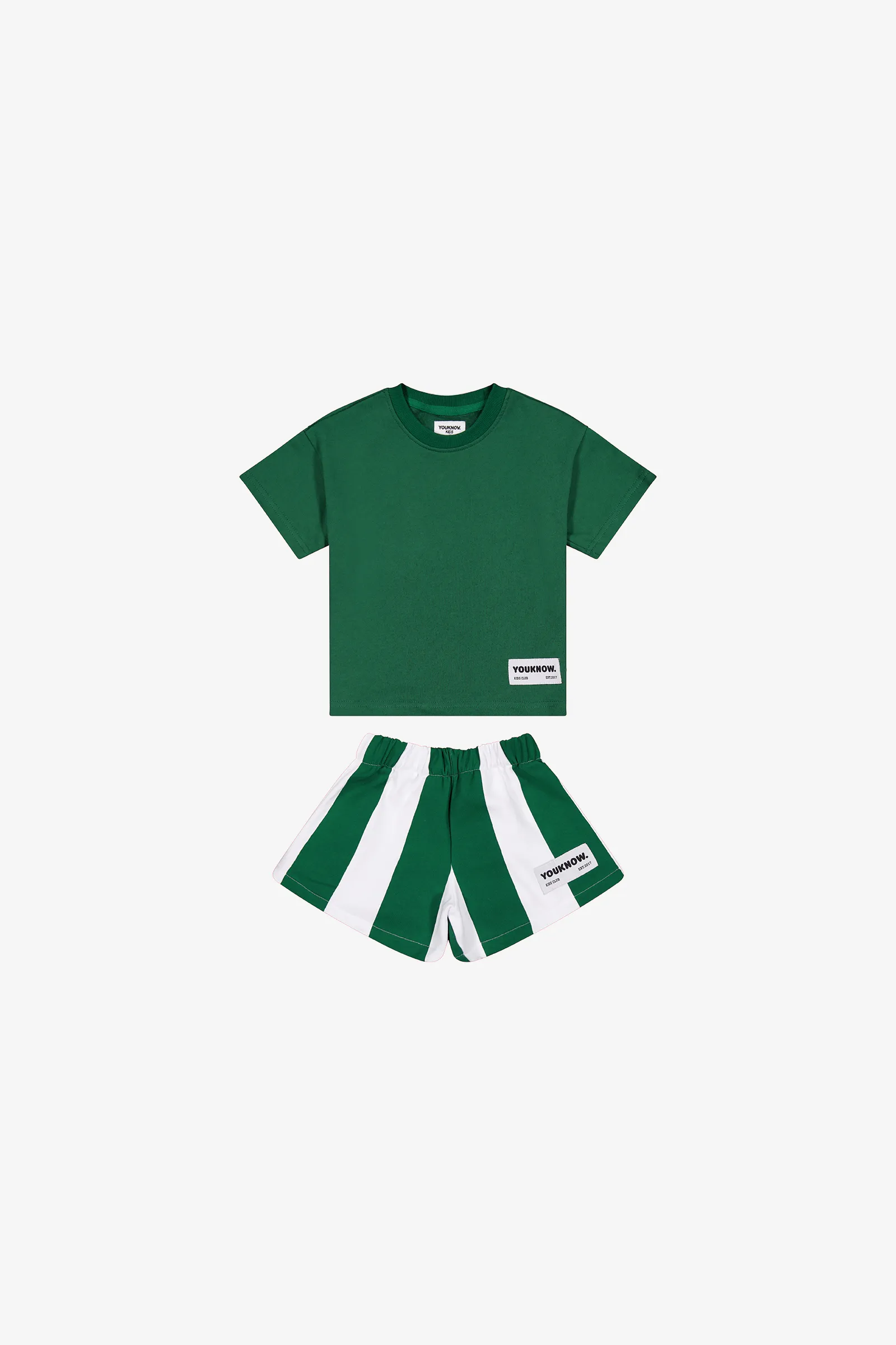 KIDS COTTON SET | JADE STRIPE