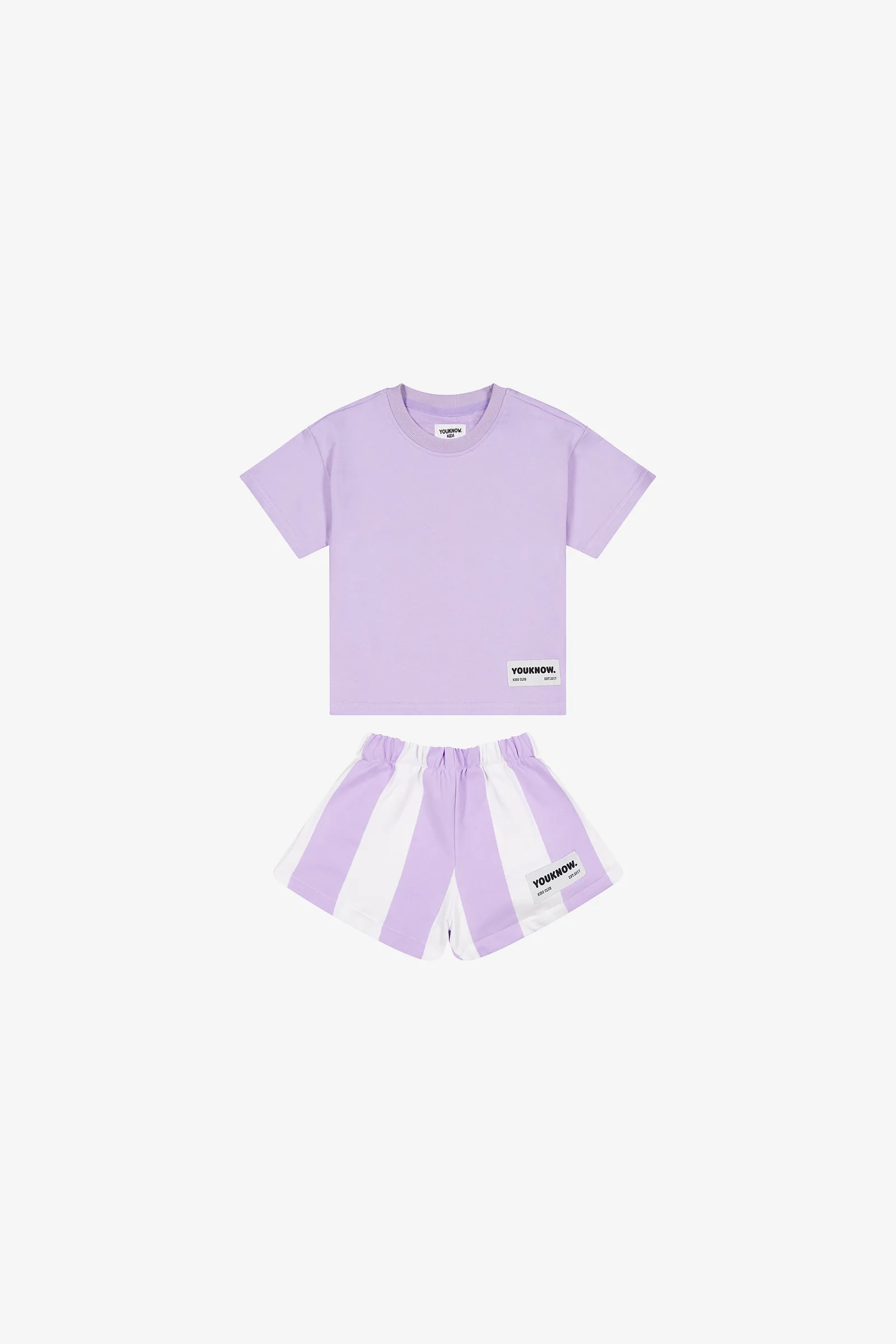 KIDS COTTON SET | LAVENDER STRIPE