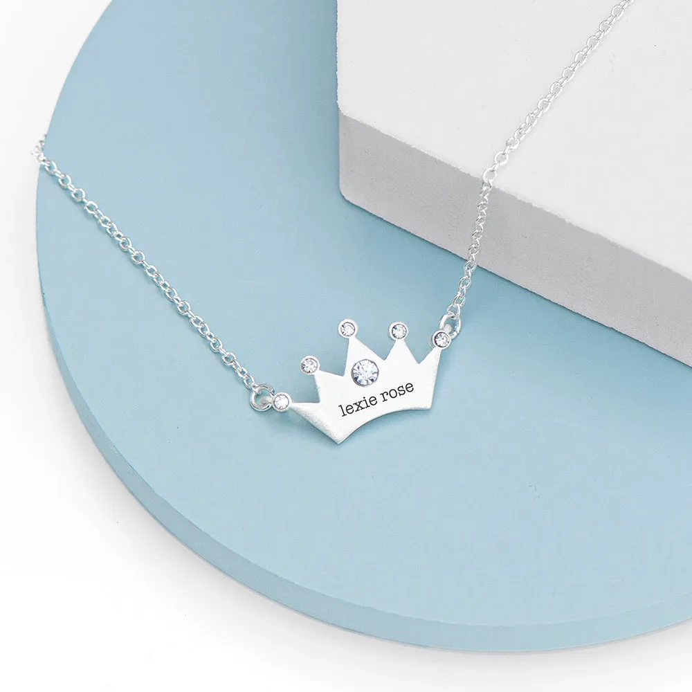 Customizable Children's Princess Crown Pendant