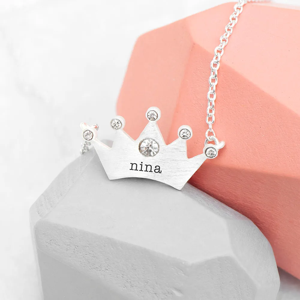 Customizable Children's Princess Crown Pendant